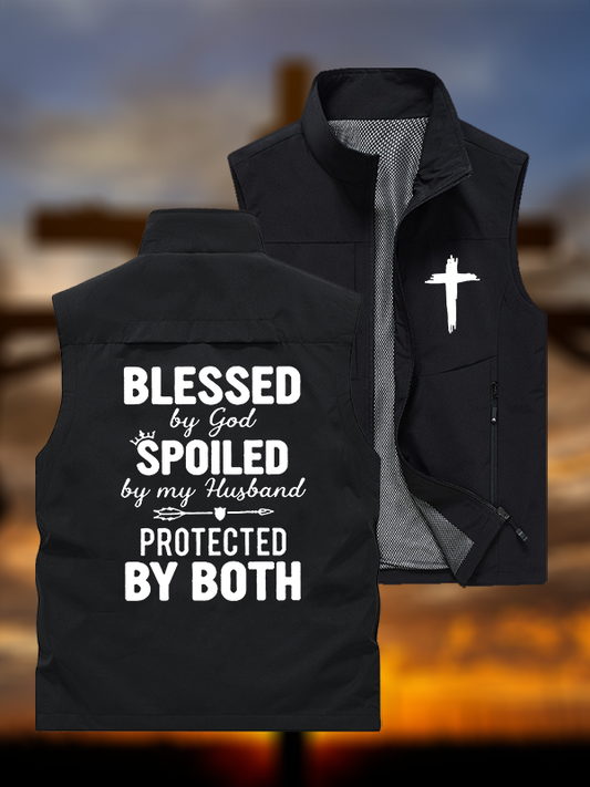 God Bless Jesus God Christian Outdoor Quick-dry Vest