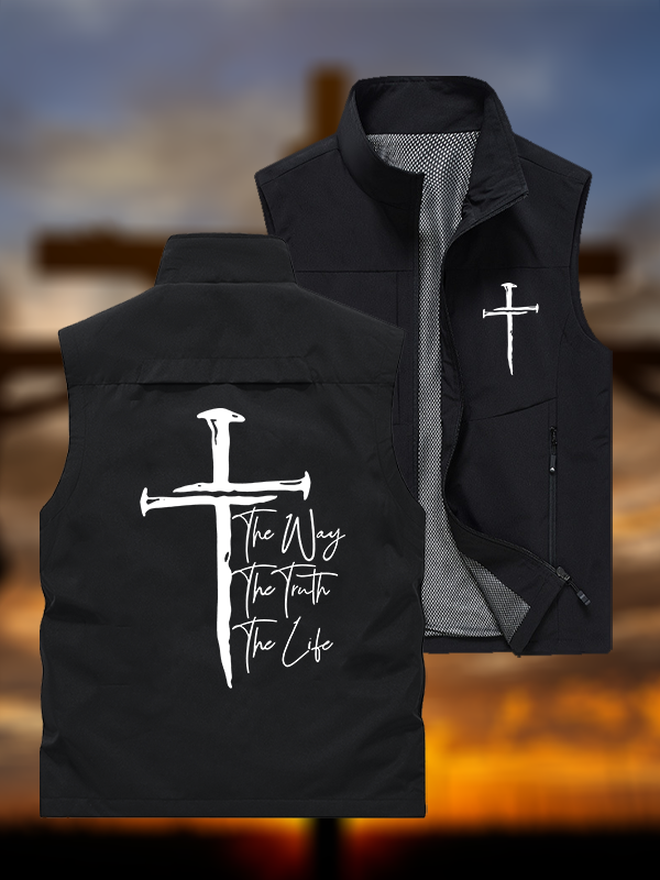 Jesus The Way The Truth The Life  Jesus God Christian Outdoor Quick-dry Vest