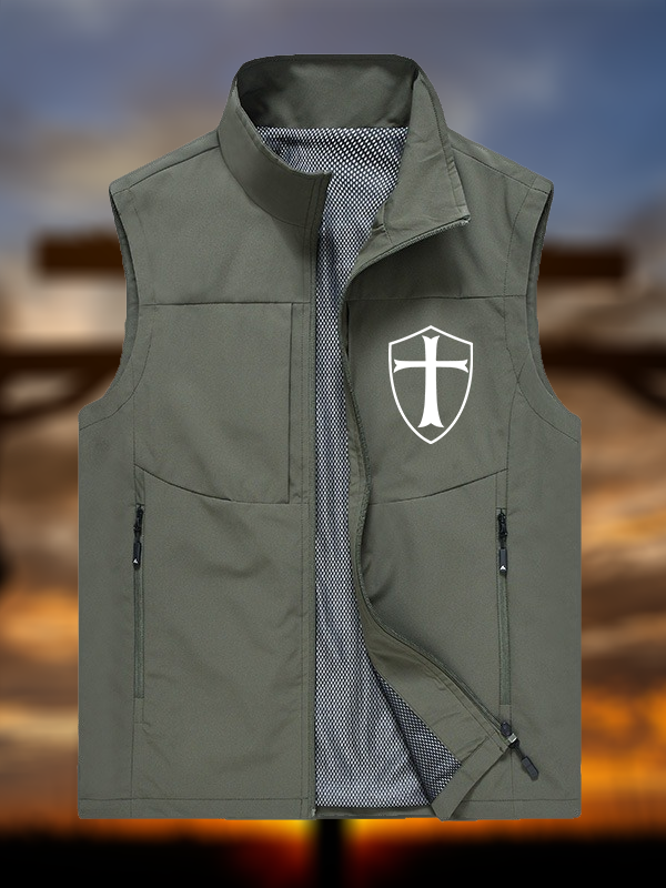 Cross Jesus God Christian Outdoor Quick-dry Vest