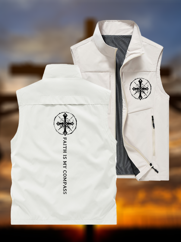 Faith Is My Compass Jesus God Christian Outdoor Quick-dry Vest