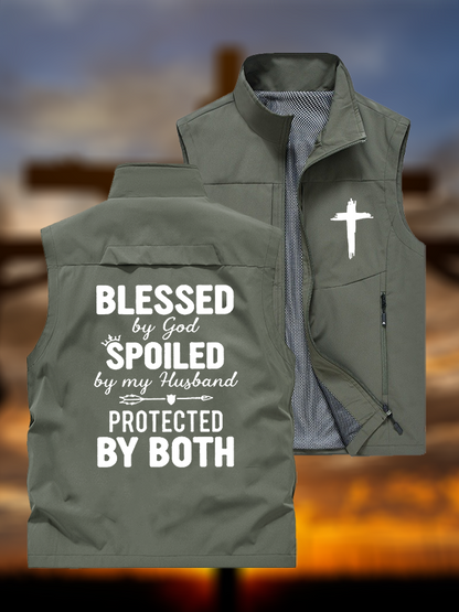 God Bless Jesus God Christian Outdoor Quick-dry Vest
