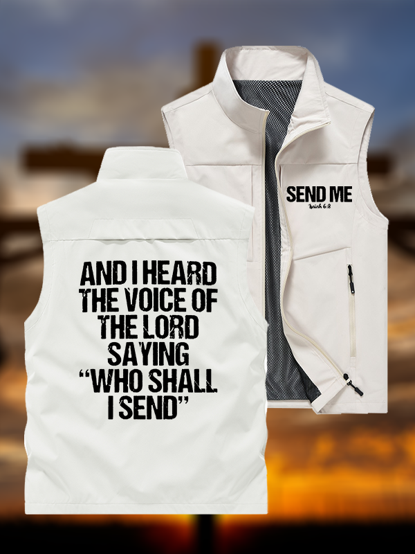 Send Me Isaiah 6:8 Jesus God Christian Outdoor Quick-dry Vest
