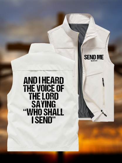 Send Me Isaiah 6:8 Jesus God Christian Outdoor Quick-dry Vest