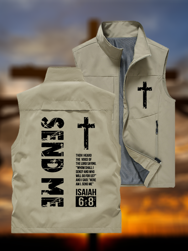 Send Me Isaiah 6:8 Jesus God Christian Outdoor Quick-dry Vest