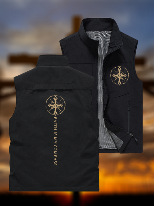 Faith Is My Compass Jesus God Christian Outdoor Quick-dry Vest