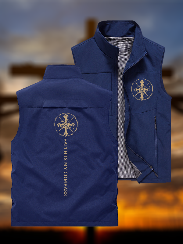 Faith Is My Compass Jesus God Christian Outdoor Quick-dry Vest