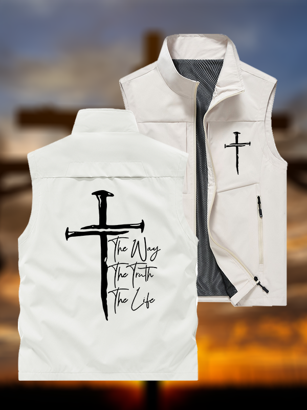 Jesus The Way The Truth The Life  Jesus God Christian Outdoor Quick-dry Vest