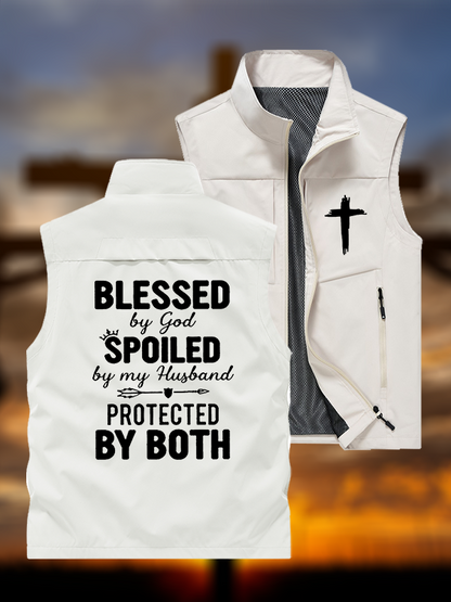 God Bless Jesus God Christian Outdoor Quick-dry Vest