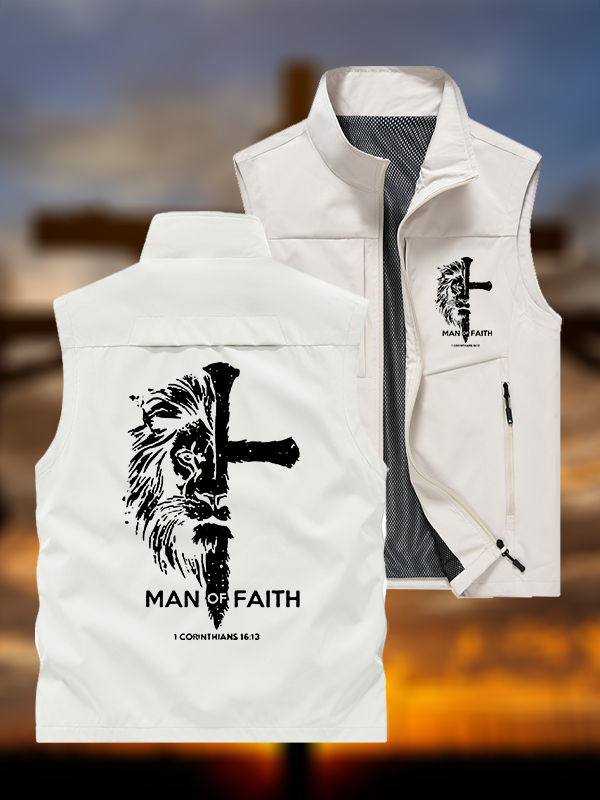 Man of Faith Jesus God Christian Outdoor Quick-dry Vest
