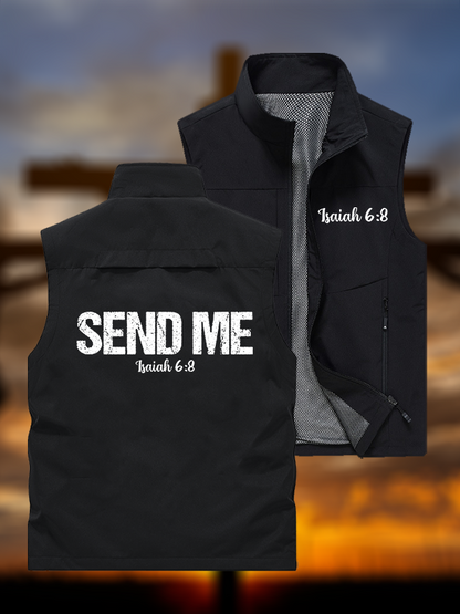 Isaiah 6:8 - SEND ME Jesus God Christian Outdoor Quick-dry Vest