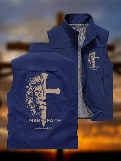 Man of Faith Jesus God Christian Outdoor Quick-dry Vest