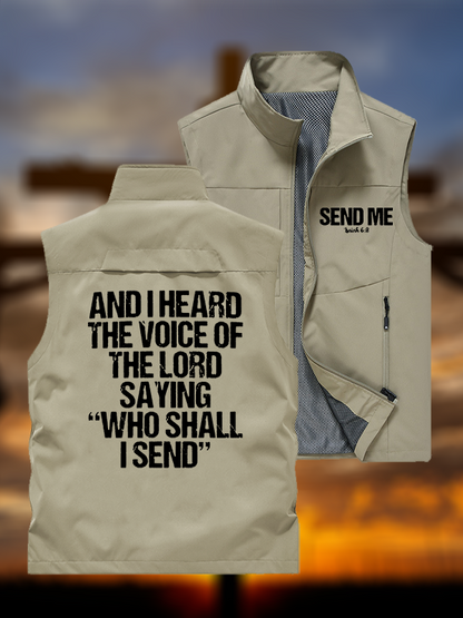 Send Me Isaiah 6:8 Jesus God Christian Outdoor Quick-dry Vest
