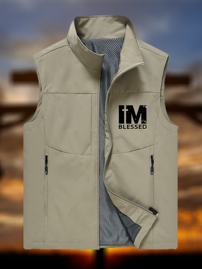 I'm Blessed Jesus God Christian Outdoor Quick-dry Vest