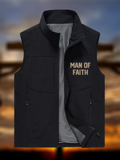 Man Of Faith Jesus God Christian Outdoor Quick-dry Vest