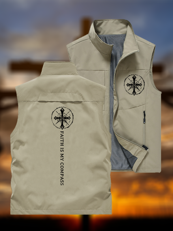 Faith Is My Compass Jesus God Christian Outdoor Quick-dry Vest