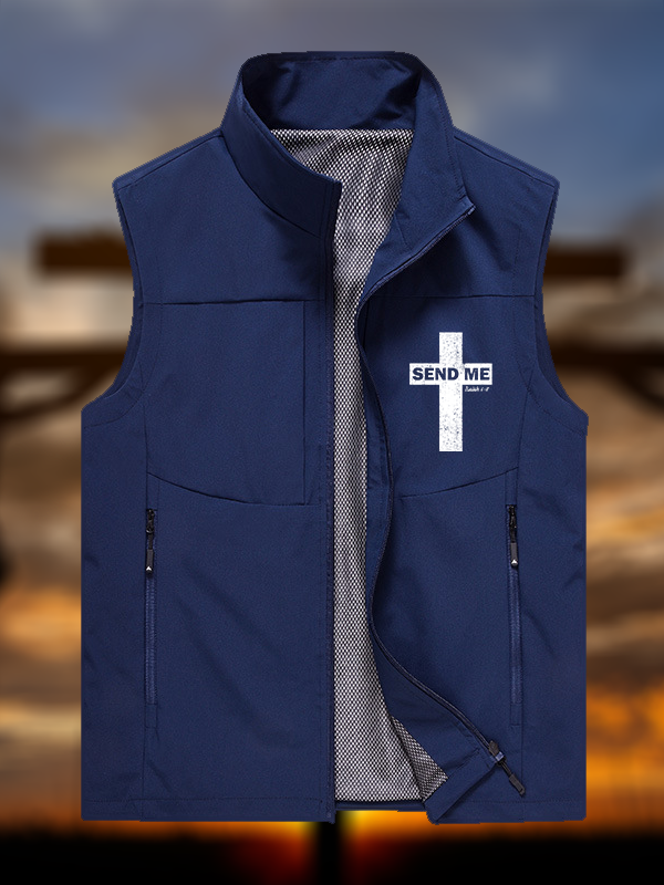 Send Me Isaiah 6:8 Jesus God Christian Outdoor Quick-dry Vest