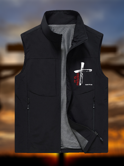 It Is Finished Jesus God Christian Outdoor Quick-dry Vest
