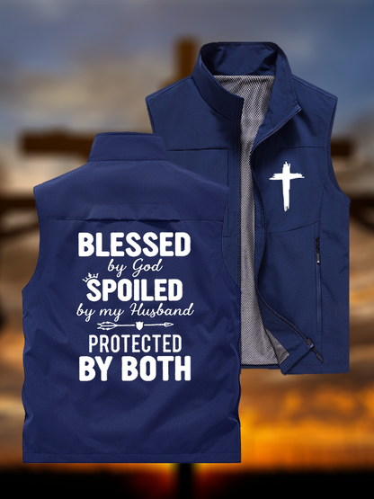 God Bless Jesus God Christian Outdoor Quick-dry Vest