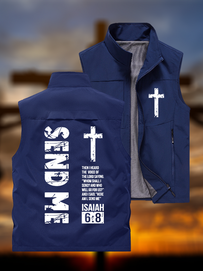 Send Me Isaiah 6:8 Jesus God Christian Outdoor Quick-dry Vest
