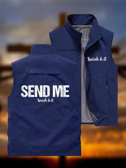 Isaiah 6:8 - SEND ME Jesus God Christian Outdoor Quick-dry Vest
