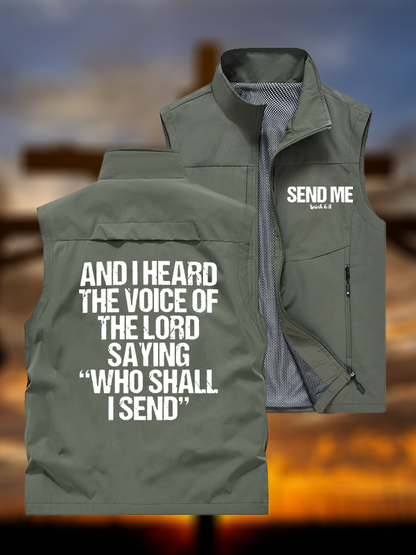 Send Me Isaiah 6:8 Jesus God Christian Outdoor Quick-dry Vest