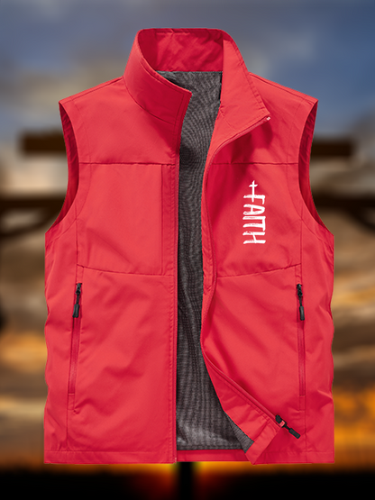 Faith Cross Jesus God Christian Outdoor Quick-dry Vest