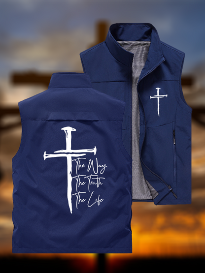 Jesus The Way The Truth The Life  Jesus God Christian Outdoor Quick-dry Vest