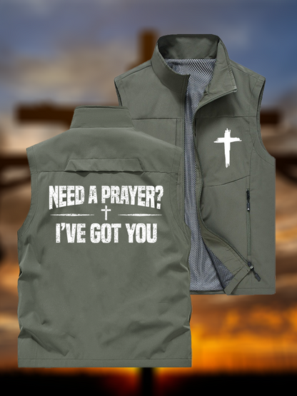 Need A Prayer? I've Got You Jesus God Christian Outdoor Quick-dry Vest