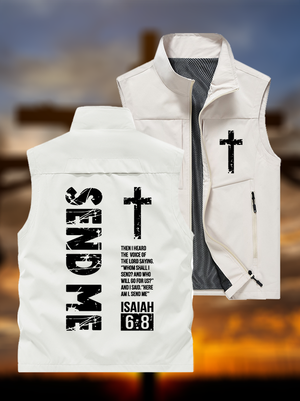 Send Me Isaiah 6:8 Jesus God Christian Outdoor Quick-dry Vest