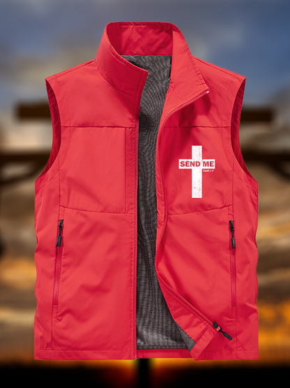 Send Me Isaiah 6:8 Jesus God Christian Outdoor Quick-dry Vest