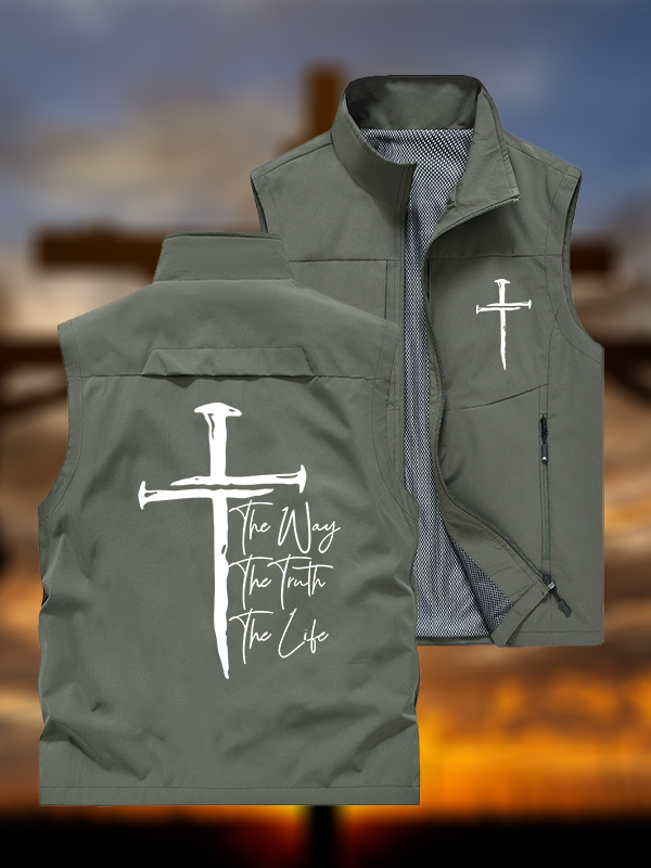 Jesus The Way The Truth The Life  Jesus God Christian Outdoor Quick-dry Vest