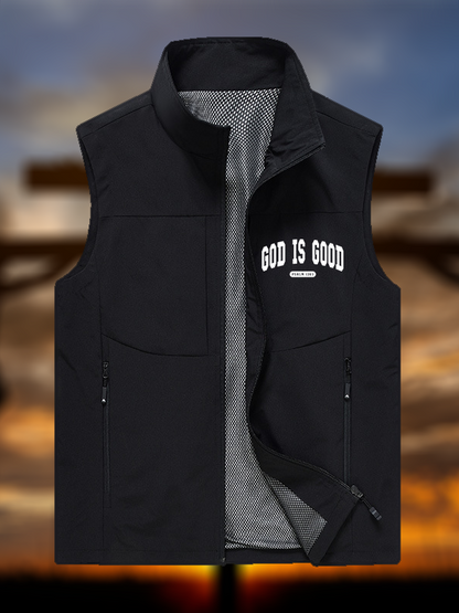 God Is Good  Jesus God Christian Outdoor Quick-dry Vest