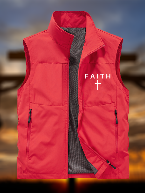Faith Cross Jesus God Christian Outdoor Quick-dry Vest