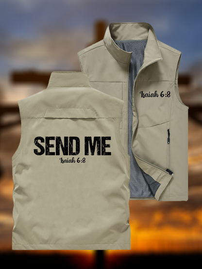 Isaiah 6:8 - SEND ME Jesus God Christian Outdoor Quick-dry Vest