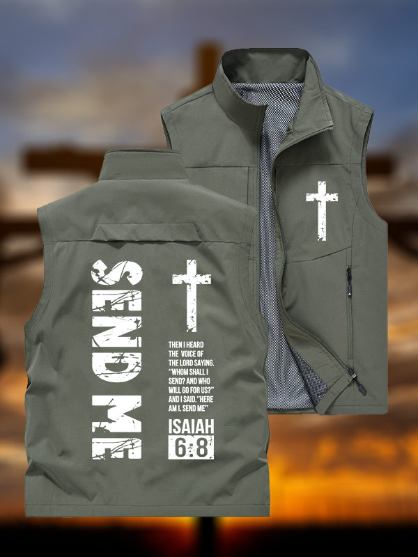 Send Me Isaiah 6:8 Jesus God Christian Outdoor Quick-dry Vest