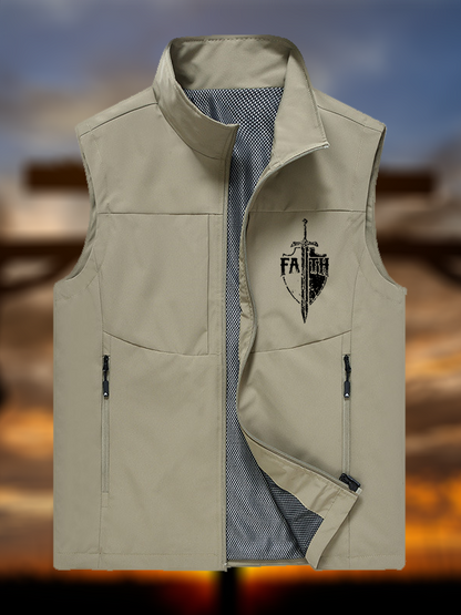 Warrior Of Faith Jesus God Christian Outdoor Quick-dry Vest