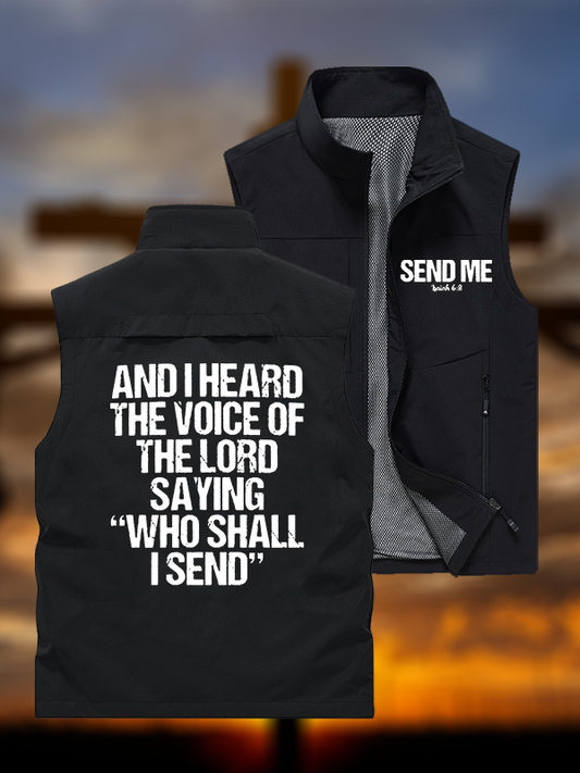 Send Me Isaiah 6:8 Jesus God Christian Outdoor Quick-dry Vest