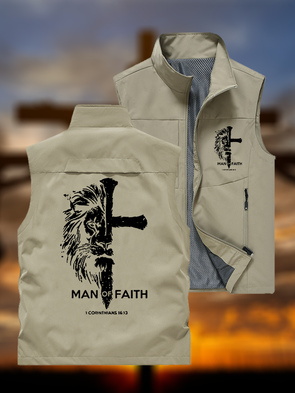 Man of Faith Jesus God Christian Outdoor Quick-dry Vest