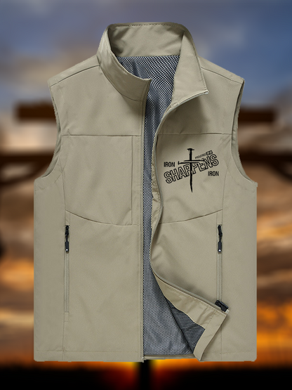 Iron Sharpens Jesus God Christian Outdoor Quick-dry Vest