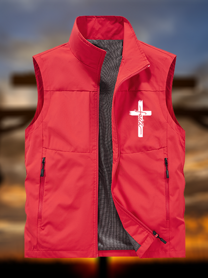 Faith Cross Jesus God Christian Outdoor Quick-dry Vest
