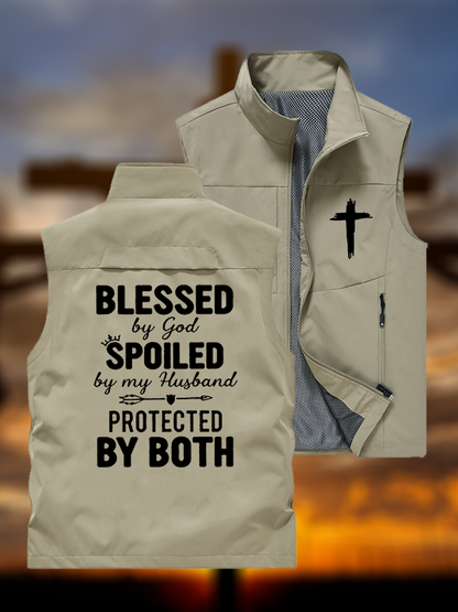 God Bless Jesus God Christian Outdoor Quick-dry Vest
