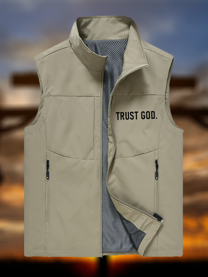 Trust God Jesus God Christian Outdoor Quick-dry Vest