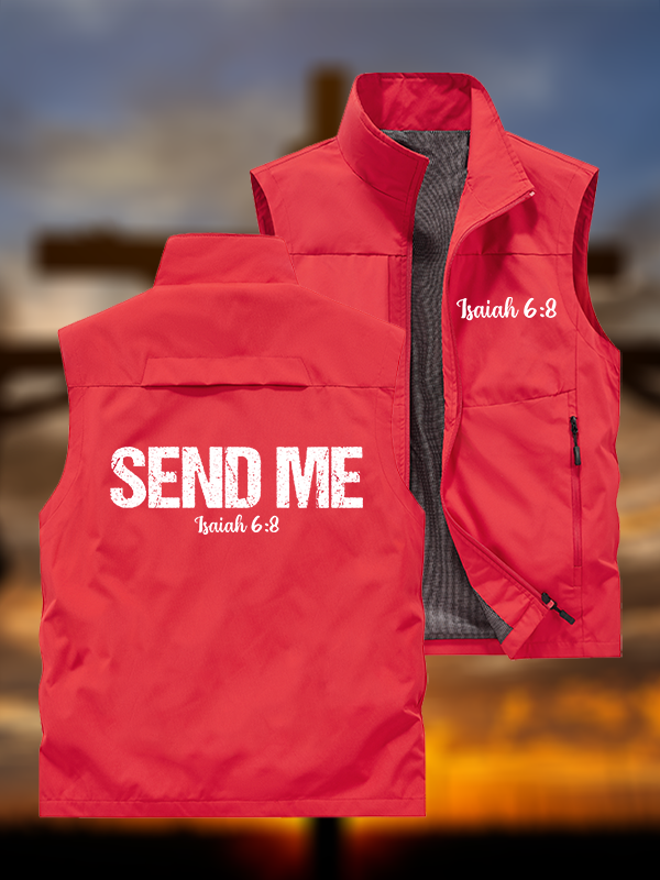 Isaiah 6:8 - SEND ME Jesus God Christian Outdoor Quick-dry Vest