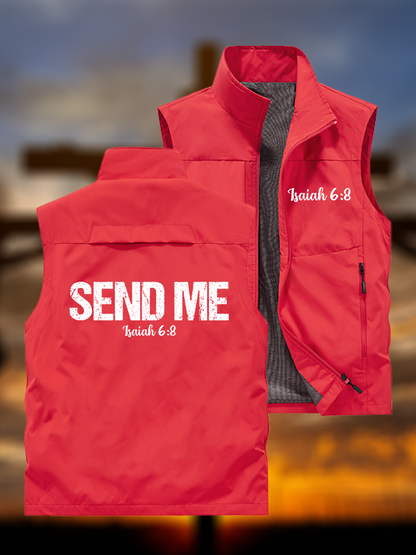 Isaiah 6:8 - SEND ME Jesus God Christian Outdoor Quick-dry Vest