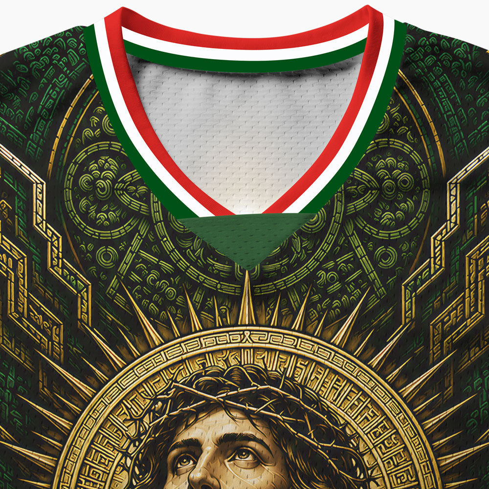 Mexico Faith Over Fear Christian Mesh Jersey