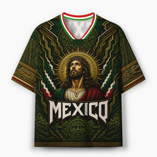 Mexico Faith Over Fear Christian Mesh Jersey