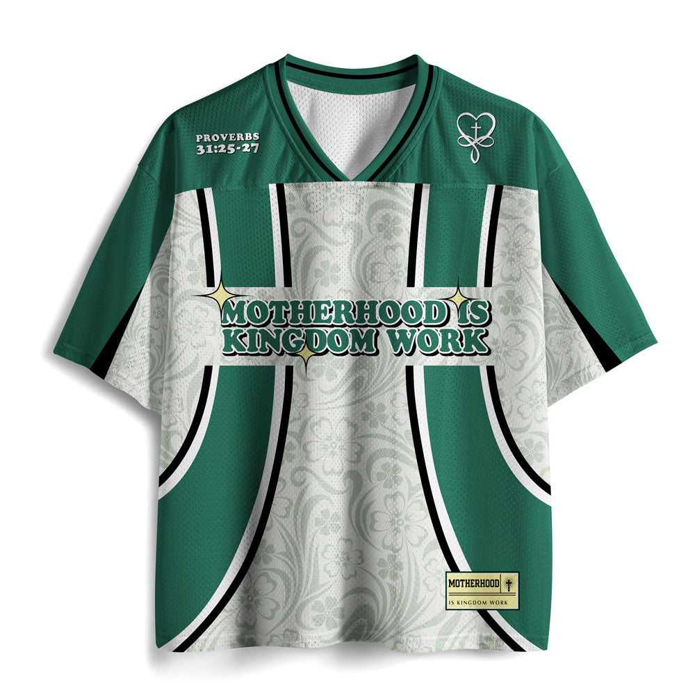 Motherhood Is Kingdom Work Christian Mesh Jersey