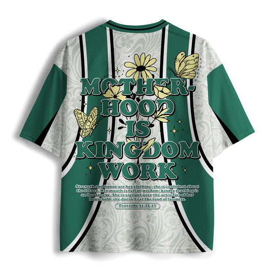 Motherhood Is Kingdom Work Christian Mesh Jersey