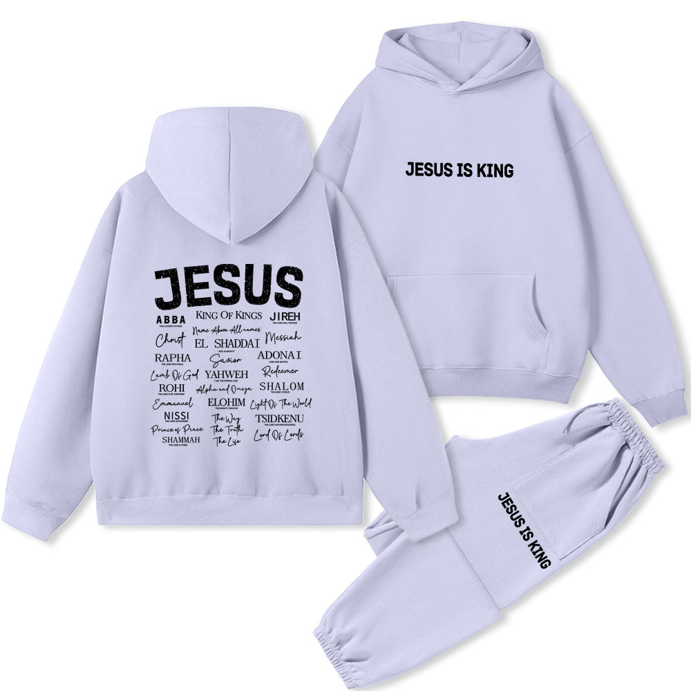 Names Of Jesus Christian Premium Fleece Hoodie Set