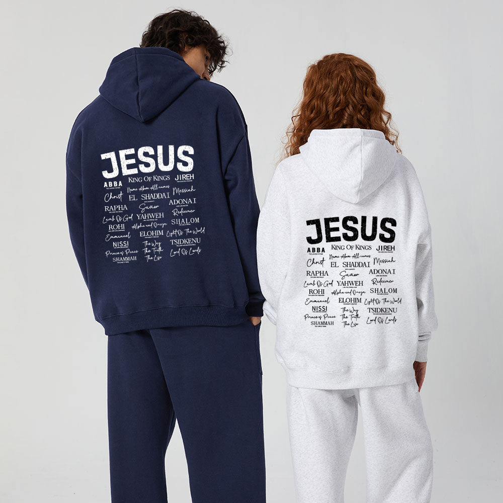 Names Of Jesus Christian Premium Fleece Hoodie Set